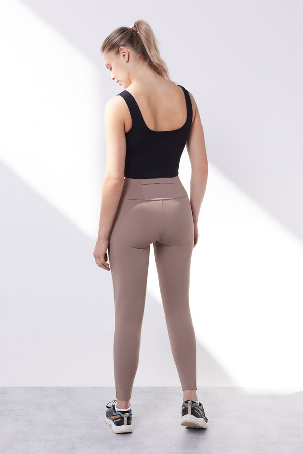 Brown thermal leggings, Sports leggings and trousers for women