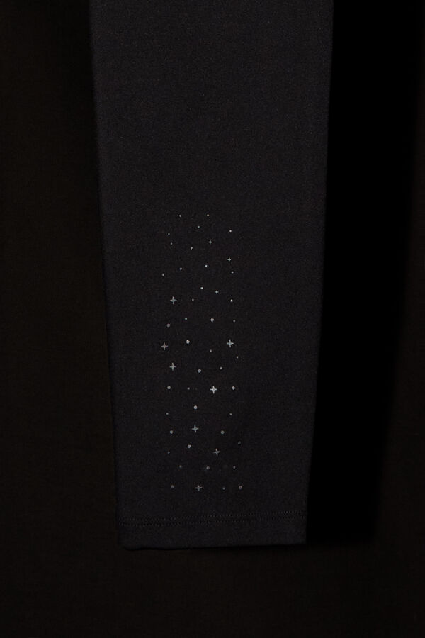 Dash and Stars Crne helanke od mikrofibera sa džepom 4D Stretch black