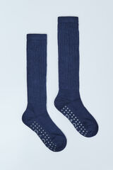 Dash and Stars Chaussettes longues fronc&eacute;es bleues bleu