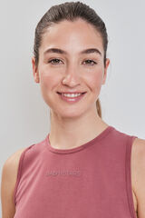 Dash and Stars Burgundy soft touch sleeveless T-shirt printed