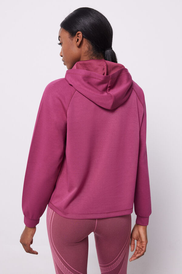 Dash and Stars Fuchsia soft feel hoodie pink
