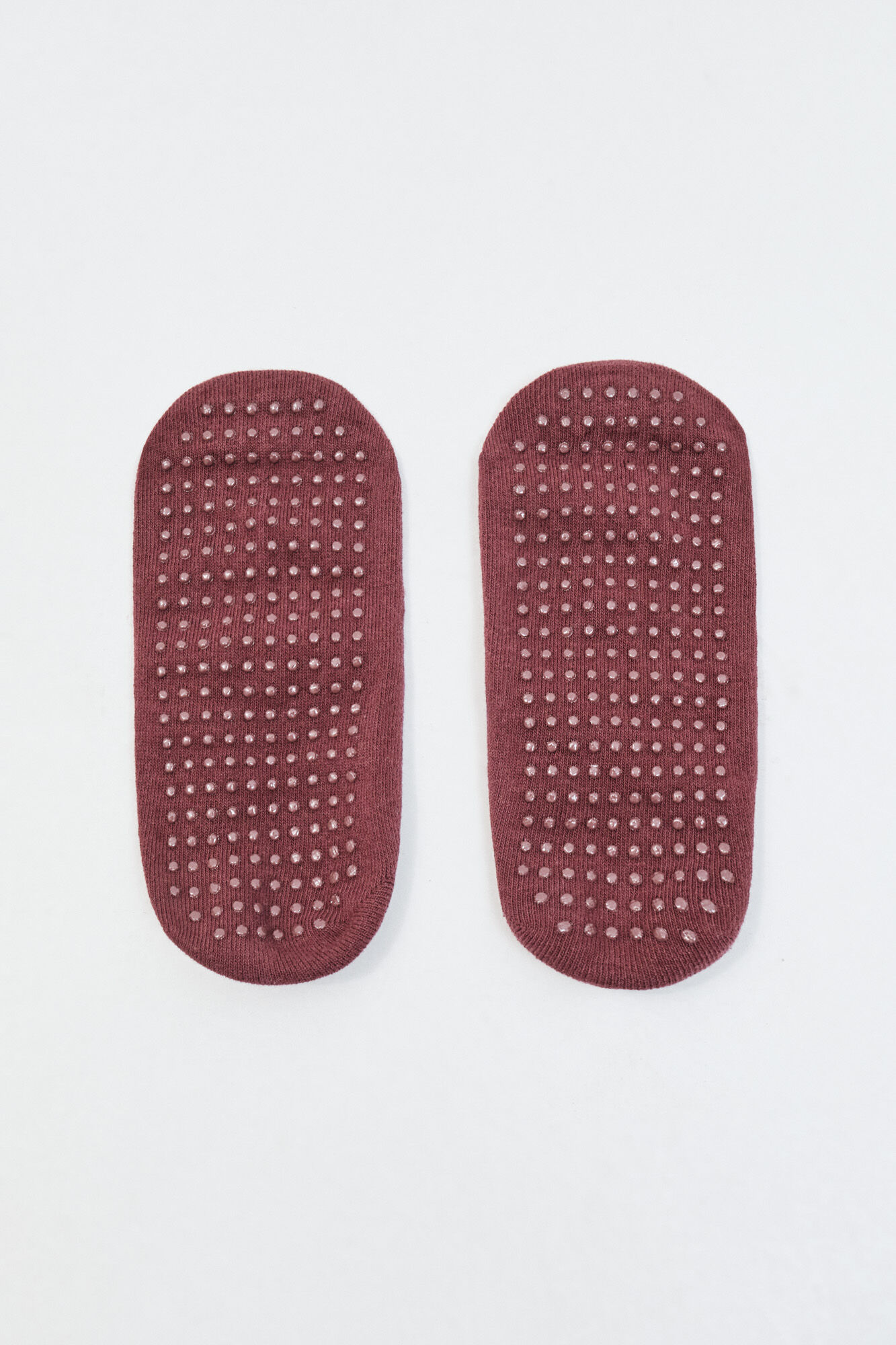 Dash and Stars Chaussettes de yoga en coton bordeaux