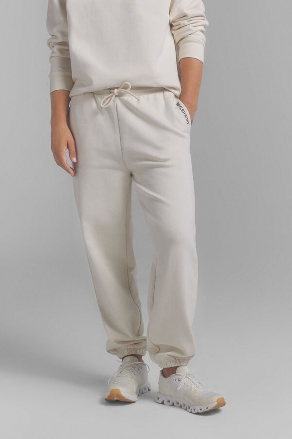 Dash and Stars 100% blue cotton jogger pants. Special collaboration @ffitcoco beige