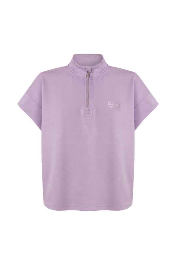 Dash and Stars Pink soft viscose short sleeve sweatshirt pink