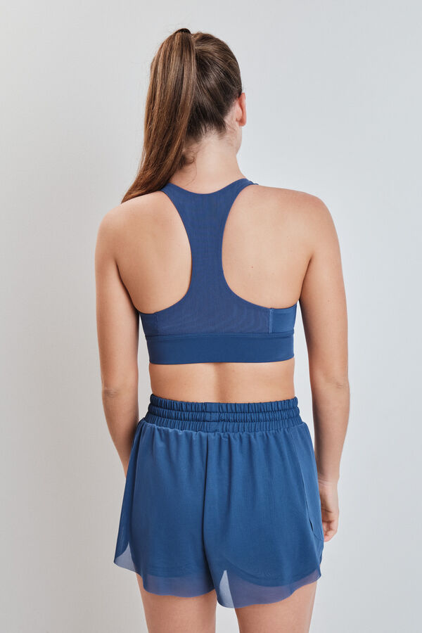 Dash and Stars Short ultra l&eacute;ger en tissu mesh bleu bleu