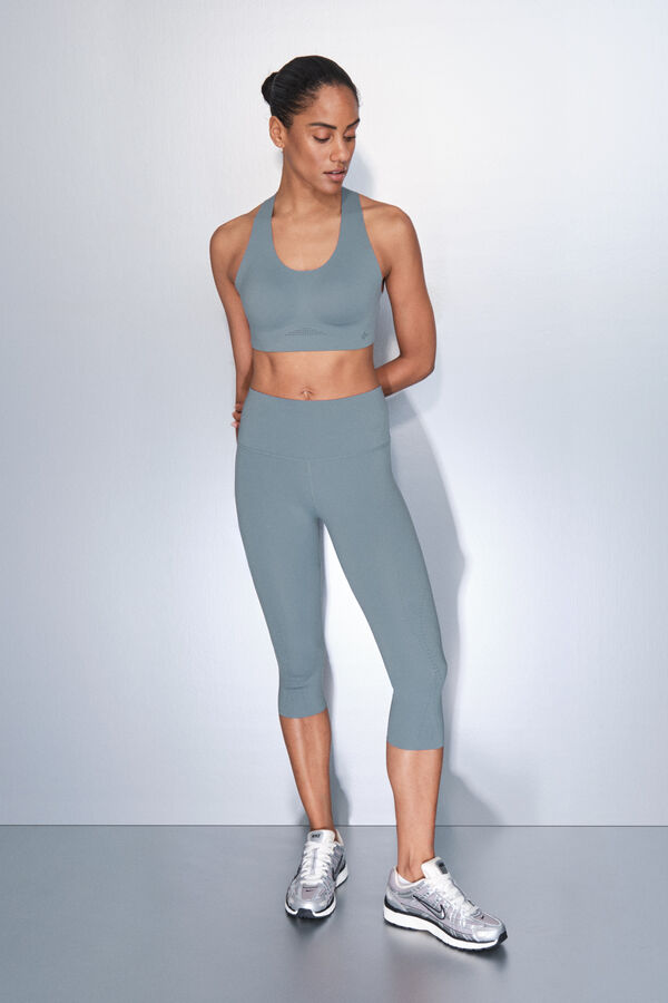 Dash and Stars Capri COMPRESSIVE leggings blue blue