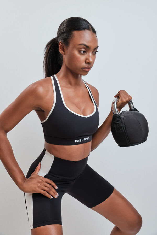 Dash and Stars Black 4D Stretch sports bra black