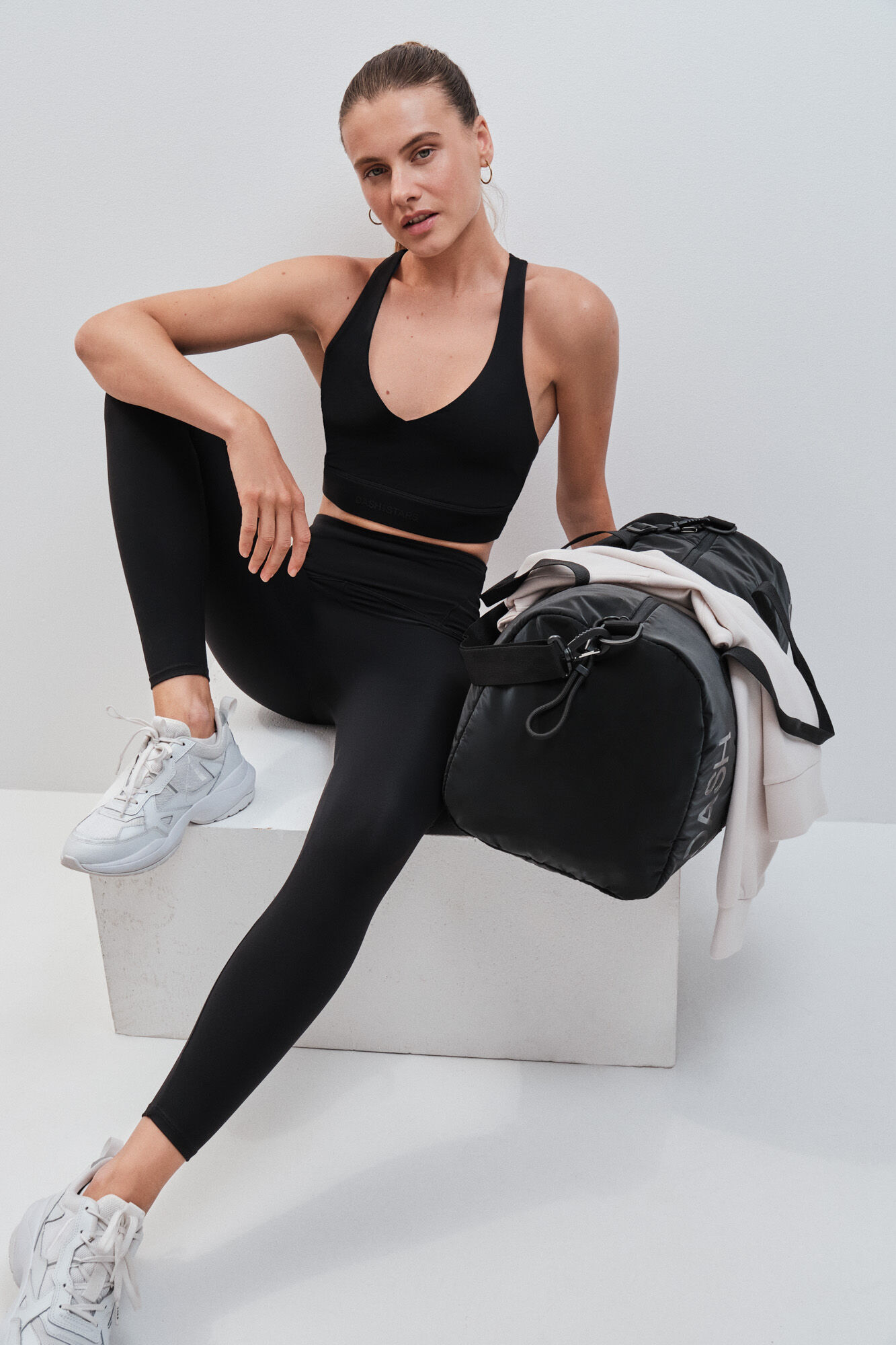 Dash and Stars Crna sportska torba "duffle"