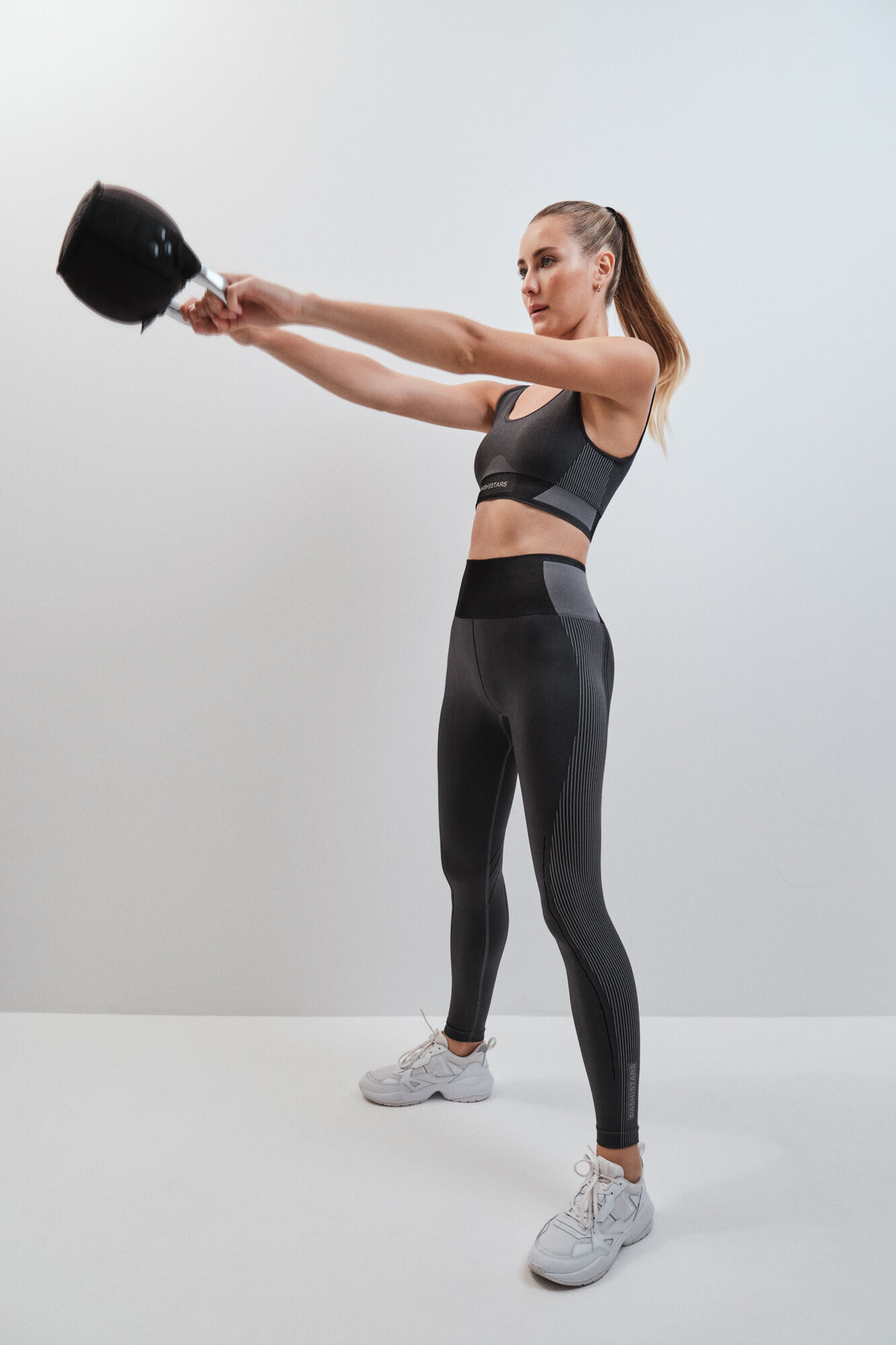 Dash and Stars Grey sports bra SEAMLESS COMFORT