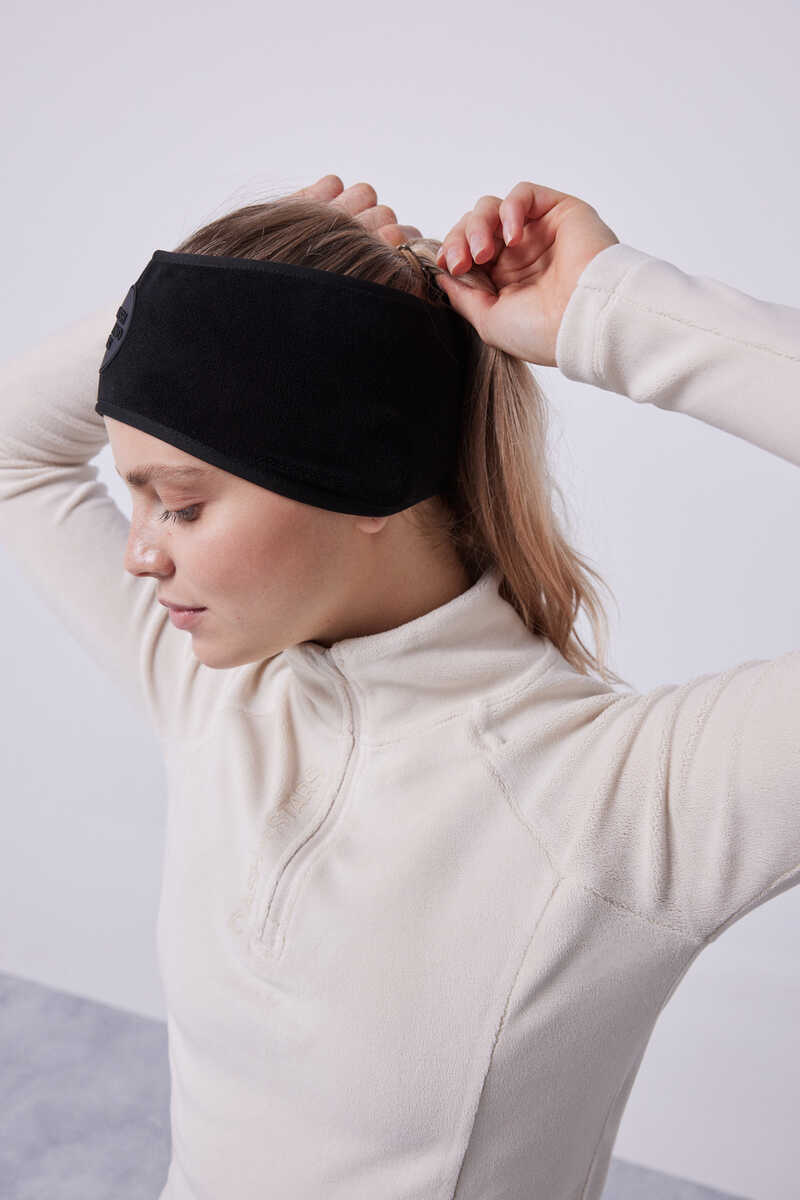 Elastisches Fleece-Stirnband Schwarz | Sport-Accessoires | WomenSecret Damen für