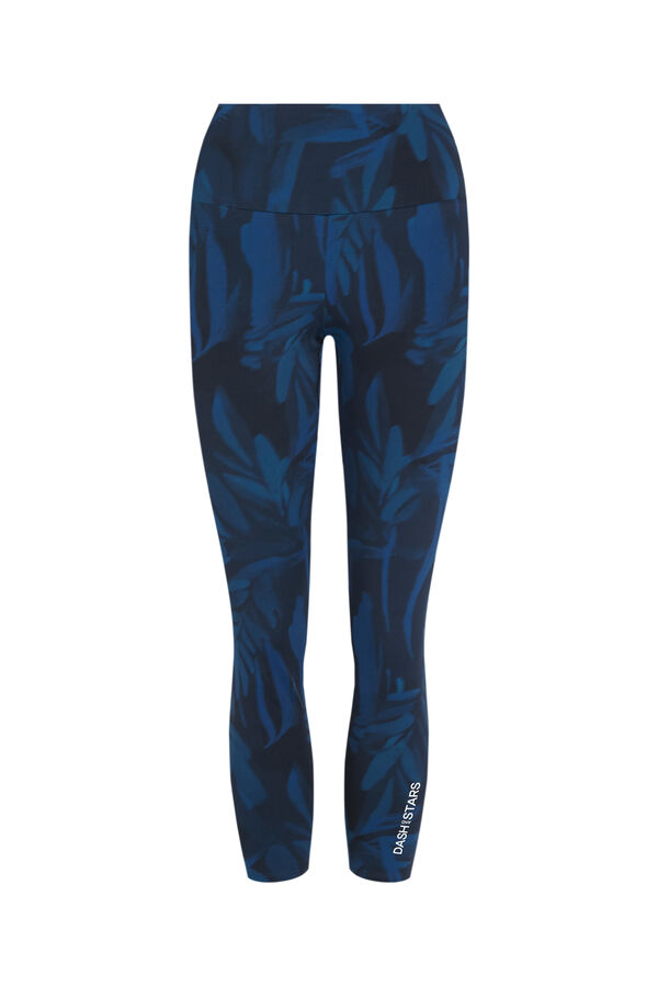 Dash and Stars Green printed cropped leggings 4D STRETCH green