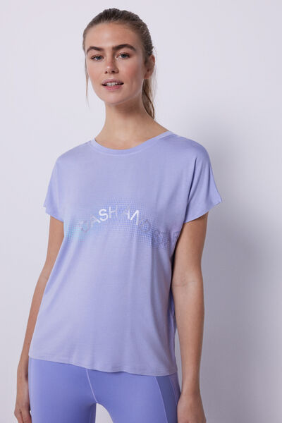 Dash and Stars Lilac Tencel short-sleeved T-shirt pink