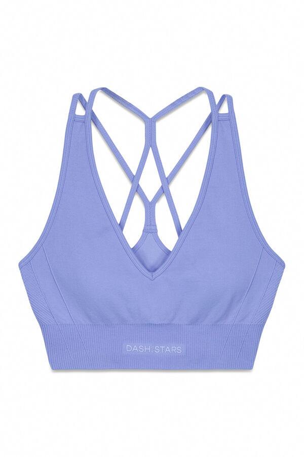 Dash and Stars Blue sports bra SEAMLESS COMFORT blue