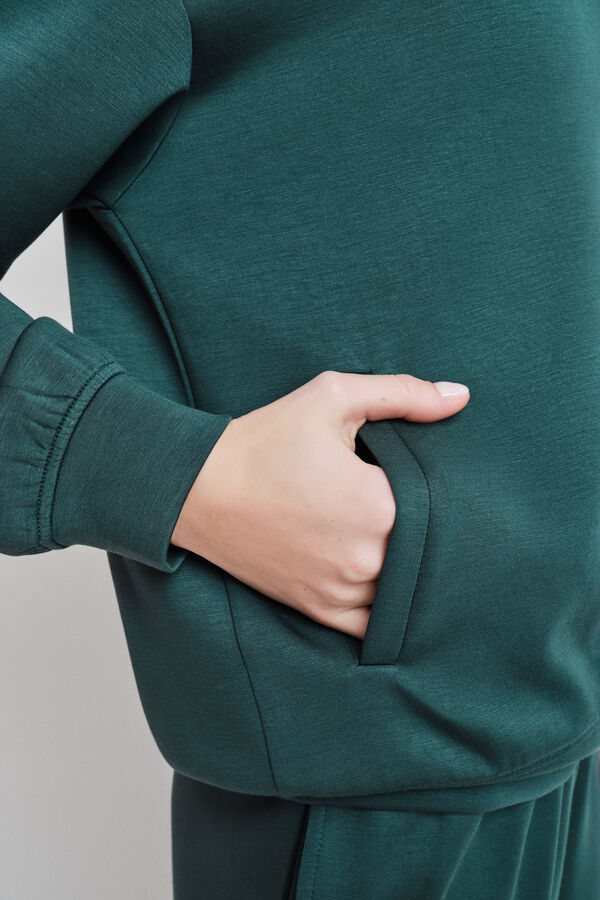 Dash and Stars Green hooded sweatshirt green