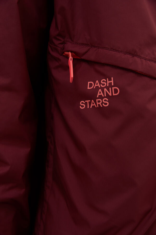 Dash and Stars Casaco reversível ultraleve vermelho