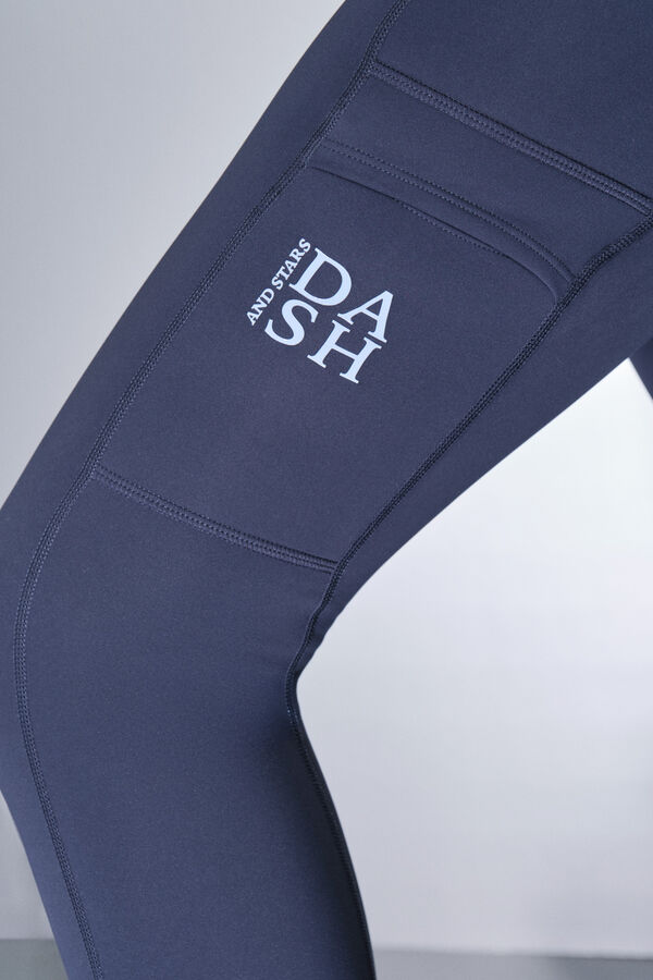 Dash and Stars Navy blue THERMAL leggings blue