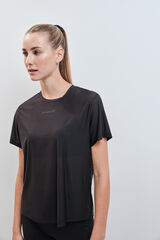 Dash and Stars T-shirt manches courtes semi-transparent noir noir