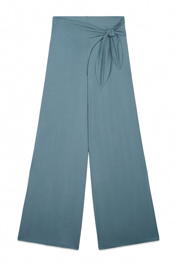 Dash and Stars Zelene duge palazzo pantalone mekane na dodir green