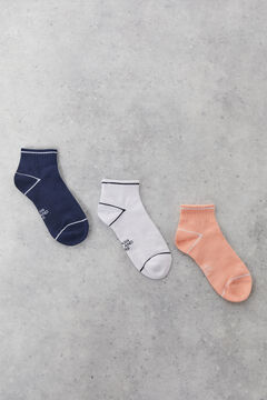 Dash and Stars 3-pack of cotton ankle socks  printed