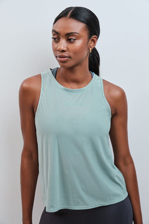 Dash and Stars T-shirt dos nu semi-transparent vert vert