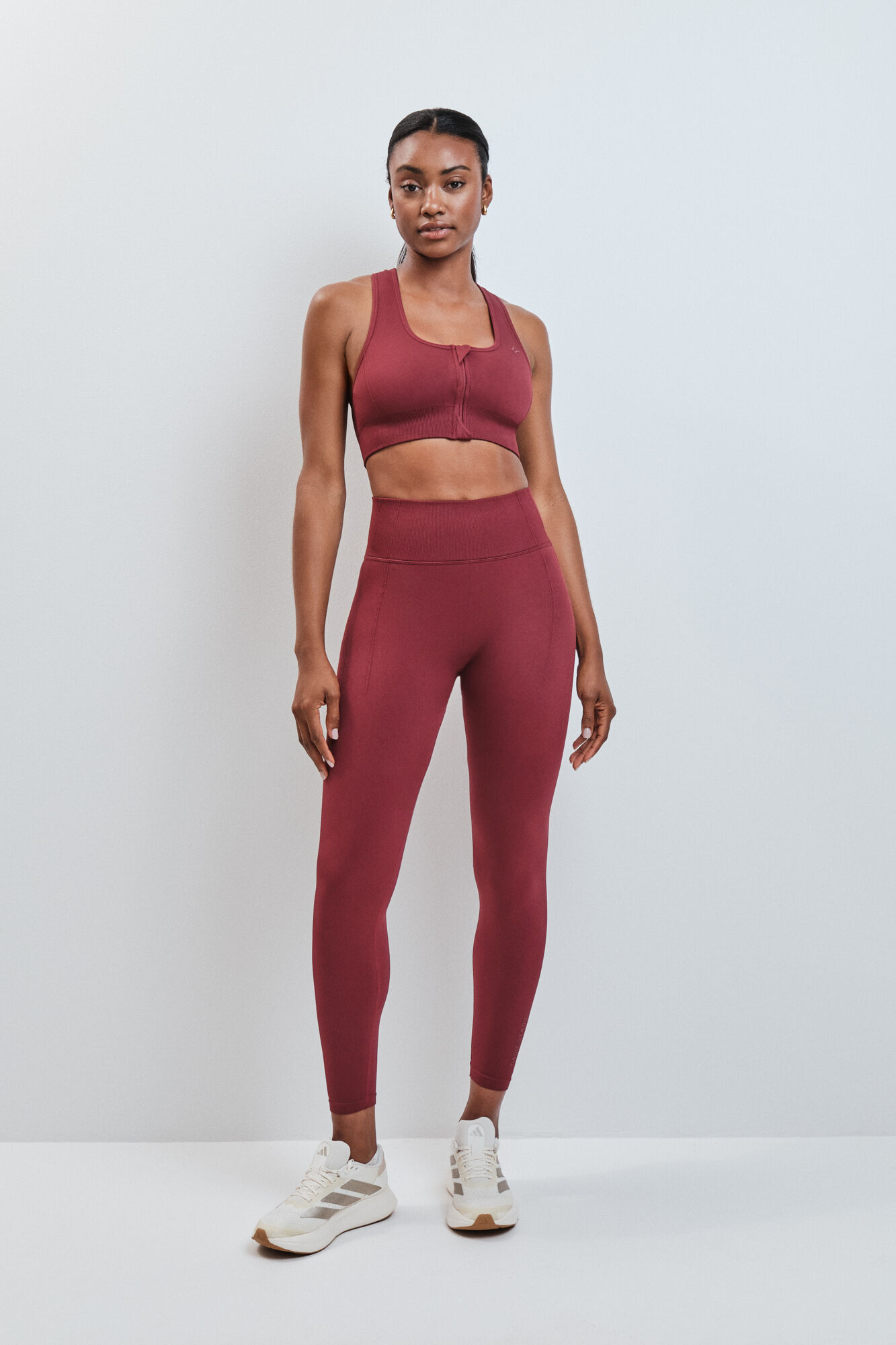 Dash and Stars Red long seamless leggings SEAMLESS FIT