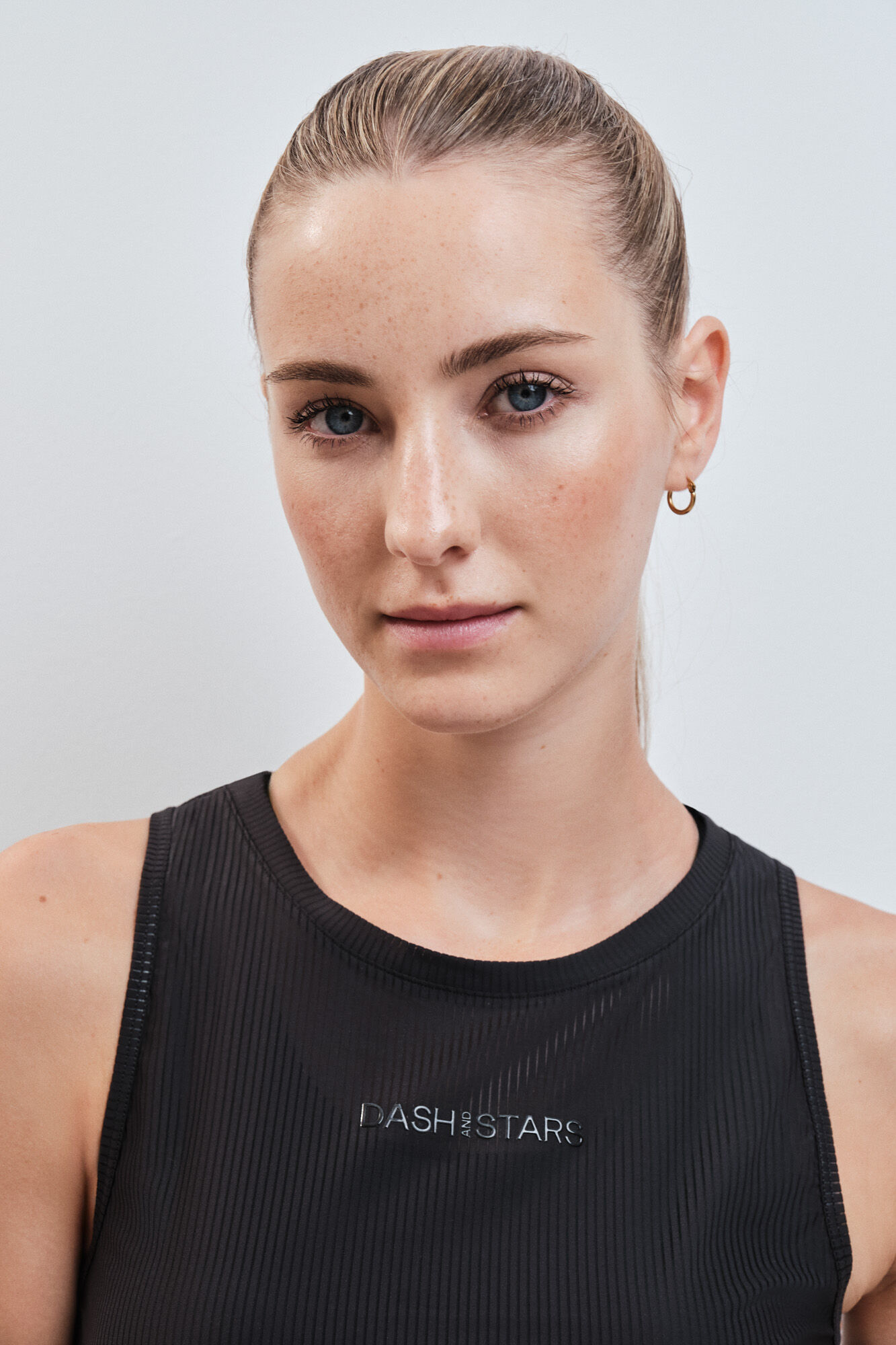 Dash and Stars T-shirt dos nu semi-transparent noir