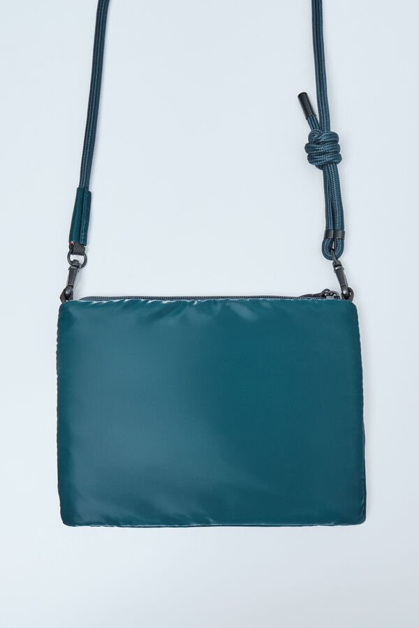 Dash and Stars Green metallic small handbag blue