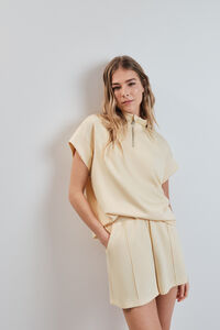 Dash and Stars Short ample en viscose douce jaune