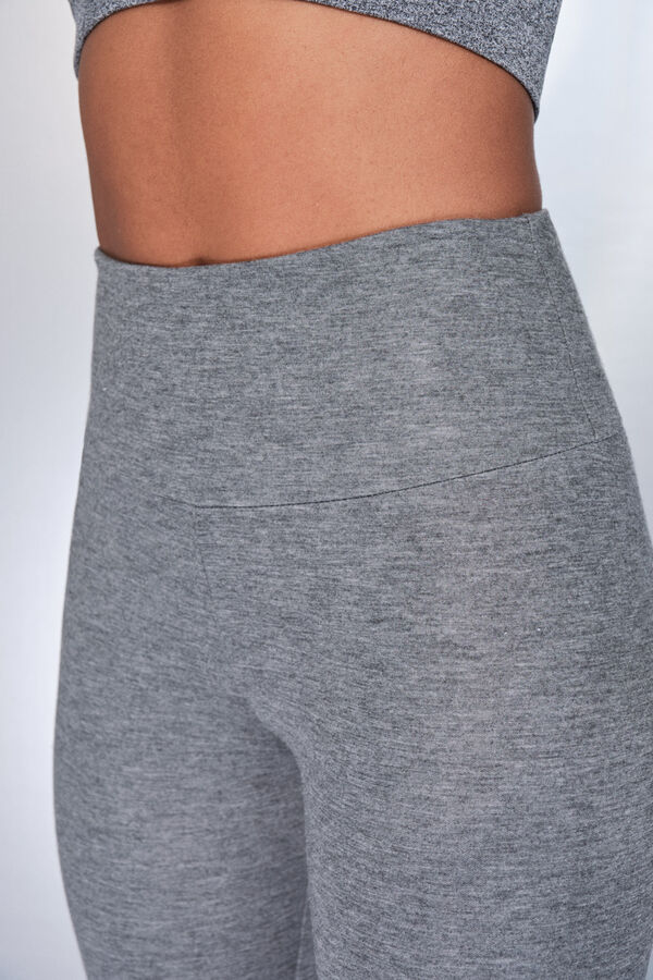 Dash and Stars Long gray leggings grey