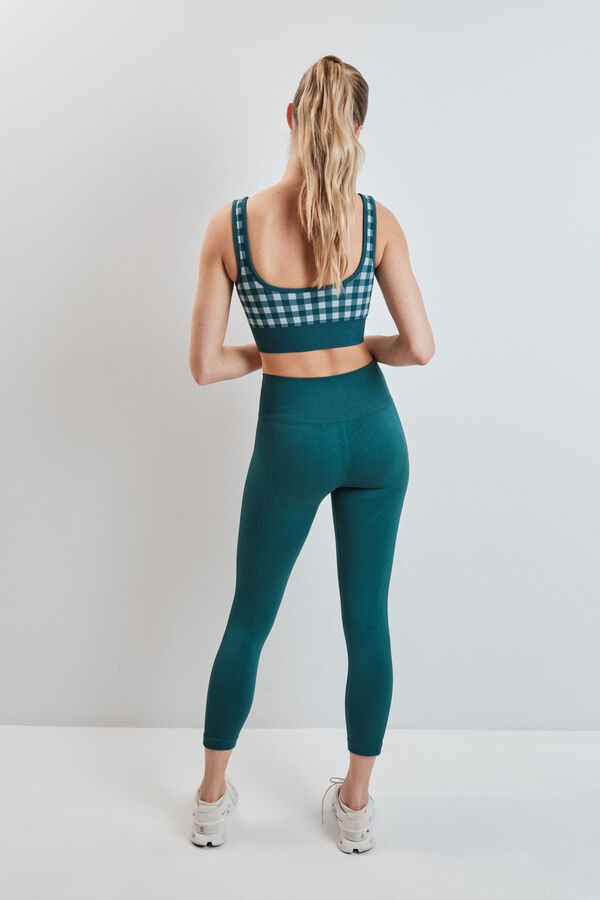 Dash and Stars Leggings SEAMLESS COMFORT crop azul azul