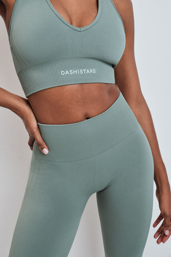 Dash and Stars Green long leggings SEAMLESS COMFORT green