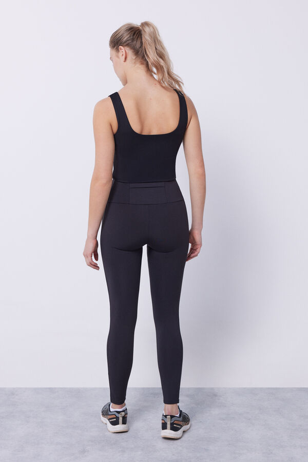 Black thermal leggings  Sports leggings and trousers for women
