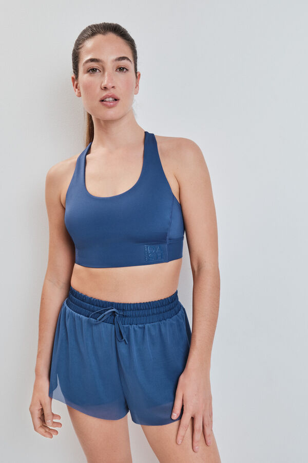 Dash and Stars Short ultra l&eacute;ger en tissu mesh bleu bleu