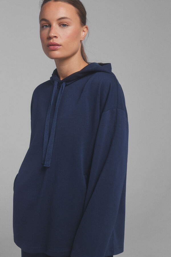 Dash and Stars Soft blue hood sweatshirt. Special collaboration @ffitcoco blue