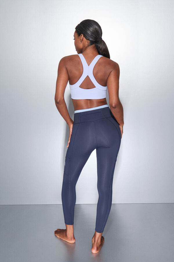 Dash and Stars Navy blue THERMAL leggings blue