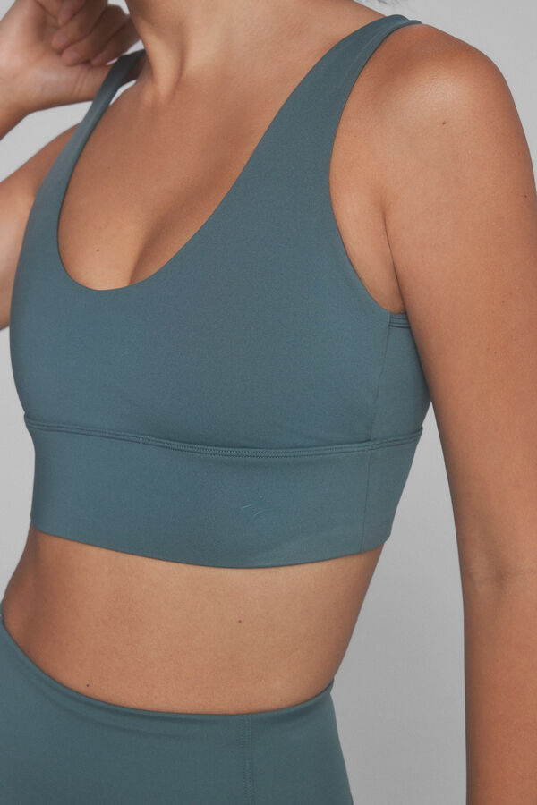 Dash and Stars Green 4D Stretch sports bra green