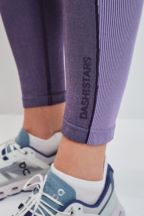 Dash and Stars Leggings SEAMLESS COMFORT crop morado morado/lila