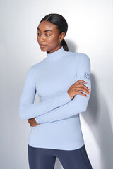 Dash and Stars Baby blue long sleeve T-shirt blue