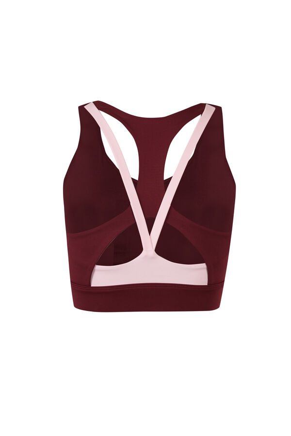 Dash and Stars Bordo 4D STRETCH sportski grudnjak red