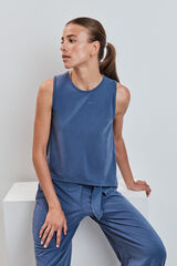 Dash and Stars Camiseta sin mangas tacto suave azul azul