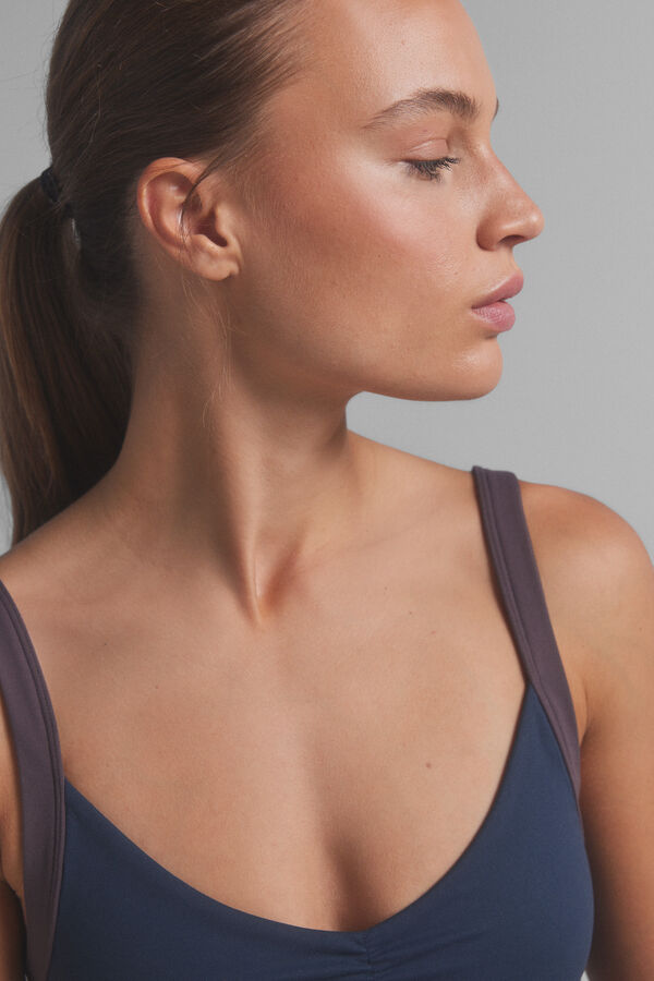 Dash and Stars SOFT MOVE blue sports bra. Special collaboration @ffitcoco blue