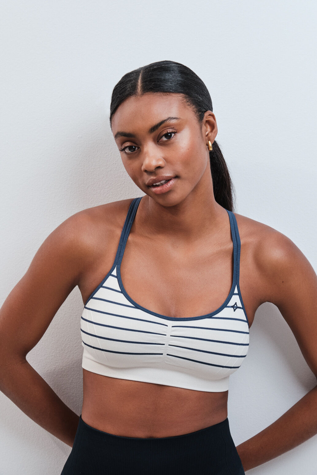 Dash and Stars Blue SEAMLESS COMFORT sports bra