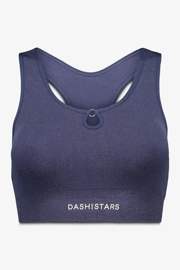 Dash and Stars SEAMLESS COMFORT blue sports bra blue