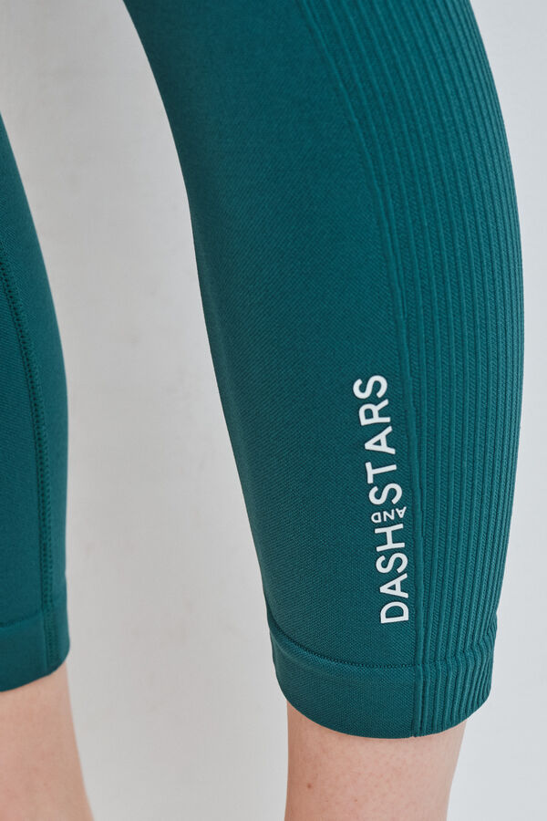 Dash and Stars Leggings SEAMLESS COMFORT crop azul azul