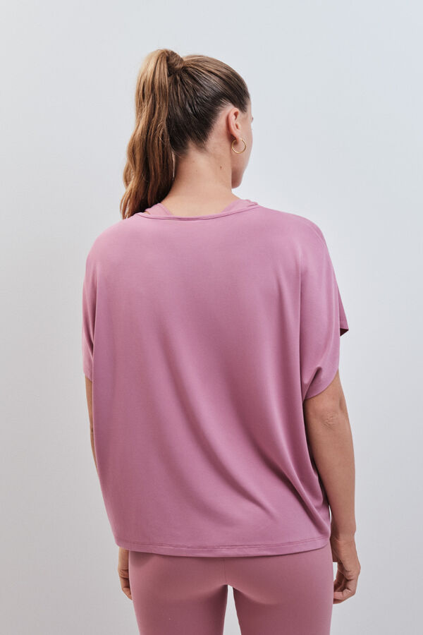Dash and Stars T-shirt &agrave; manches courtes en modal rose rose
