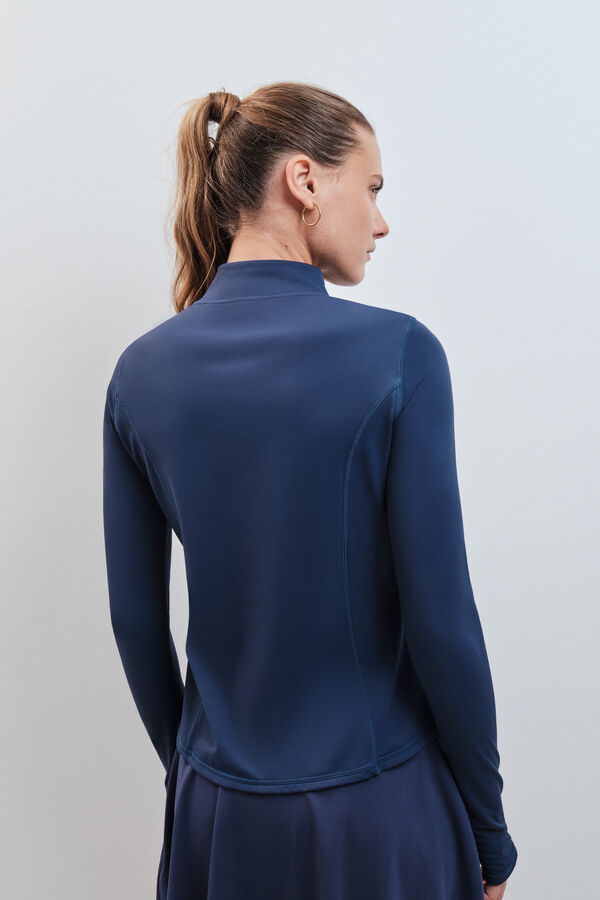 Dash and Stars Blue fitted long sleeve sweatshirt blue