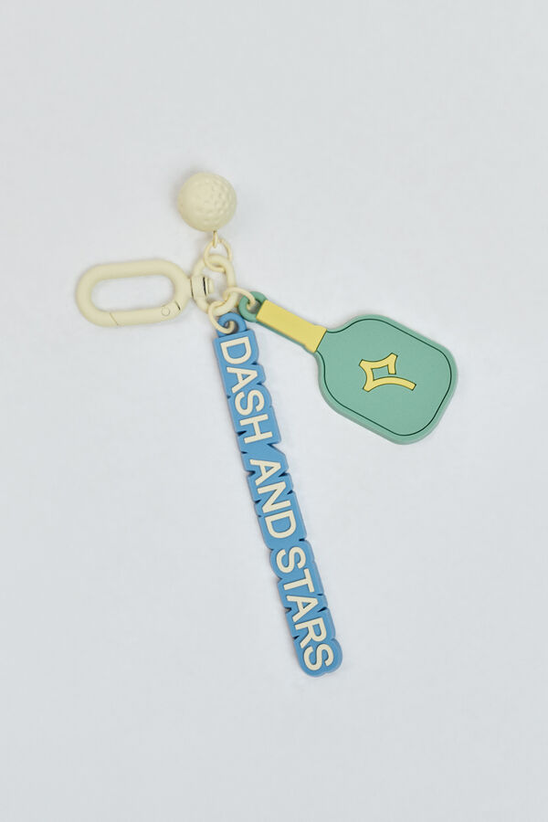 Dash and Stars Multicoloured key ring printed