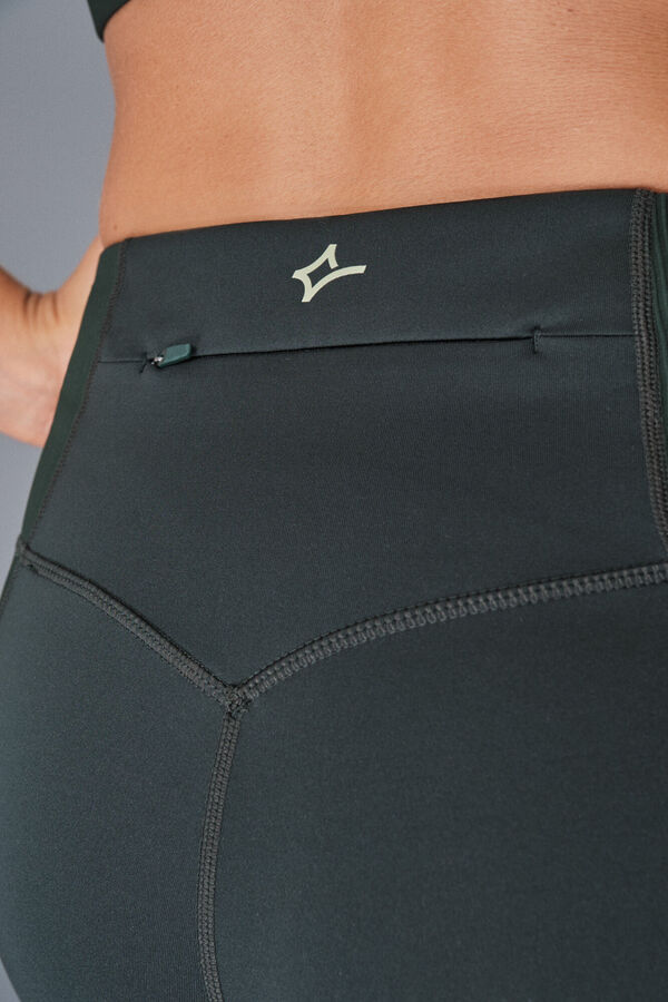 Dash and Stars 4D STRETCH green cycling leggings green