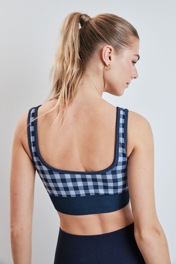 Dash and Stars Sujetador deportivo SEAMLESS COMFORT vichy azul azul