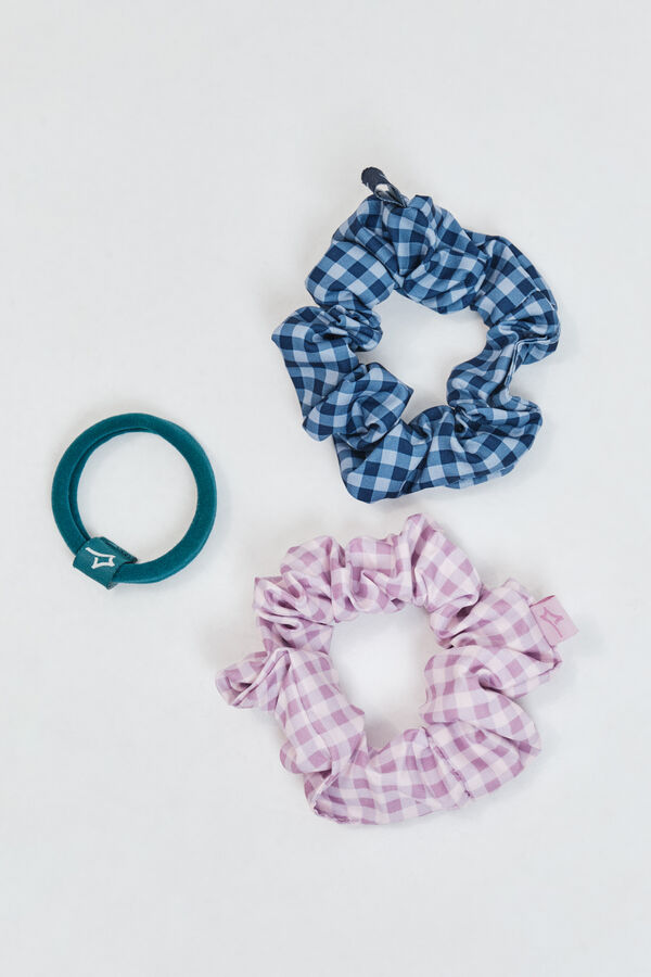 Dash and Stars Pack of 3 mini hair ties white